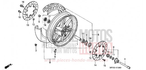 ROUE AVANT CBR600FM de 1991